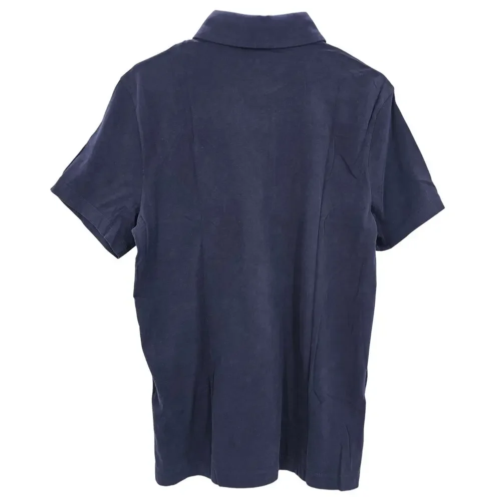 J. Crew Mens size S Classic Fit Sueded Jersey Short Sleeve Polo Navy BW383 NEW